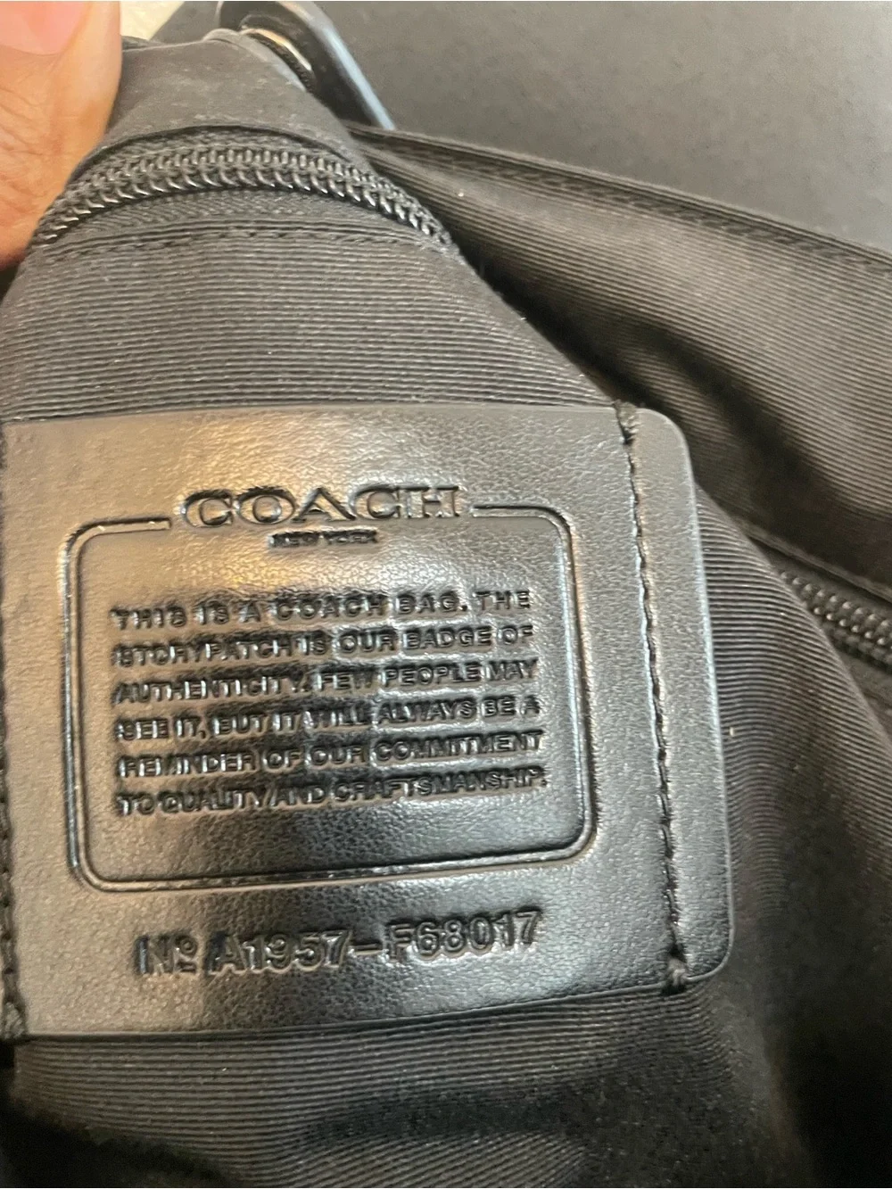 Coach Houston Black Pebbled Leather Messenger Bag